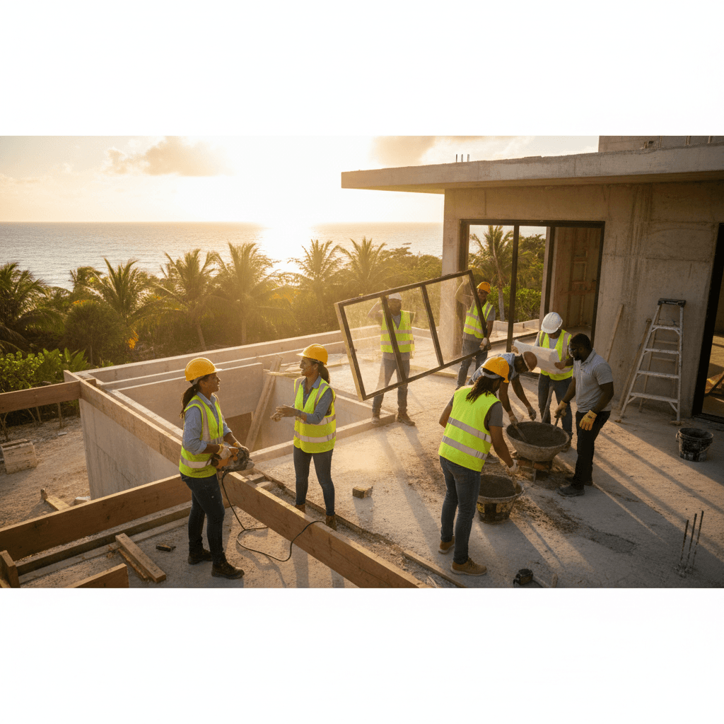 Caribbean professionals working together